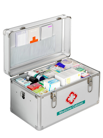 First Aid Safe Box,Family medicine box, portable large and medium-sized home medicine box, first aid kit, visit box, emergency medical rescue box